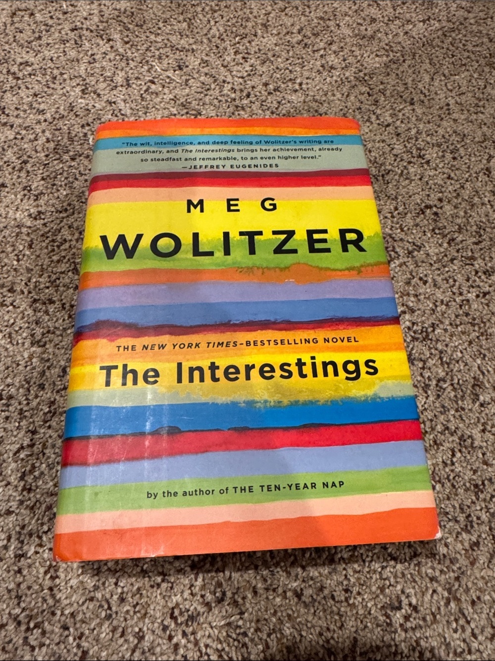 Meg Wolitzer "The Interestings" Colorful Stripe Hardcover